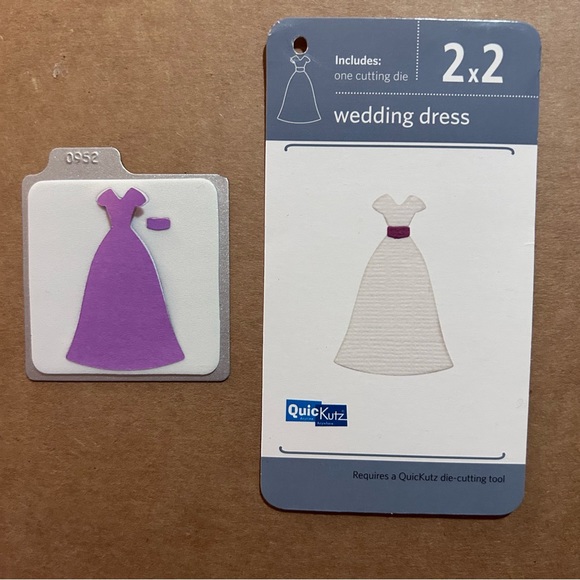 Quickutz WEDDING DRESS dies 2”x 2” - Picture 3 of 3